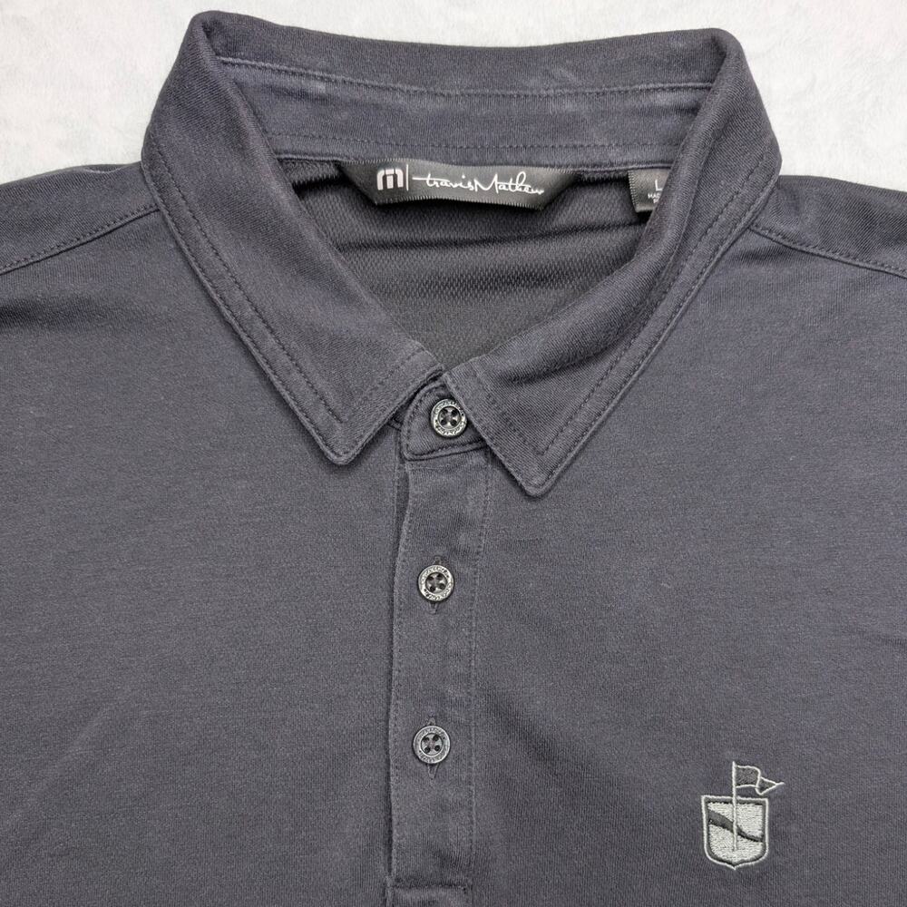Travis Mathew Mens Golf Polo Shirt - Large Black‎ Soft Performance